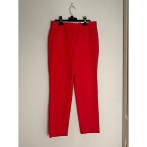 Ann Taylor The Ankle High Rise Flat Front Crop/ankle Pant in Coral Sz 4 NWT
